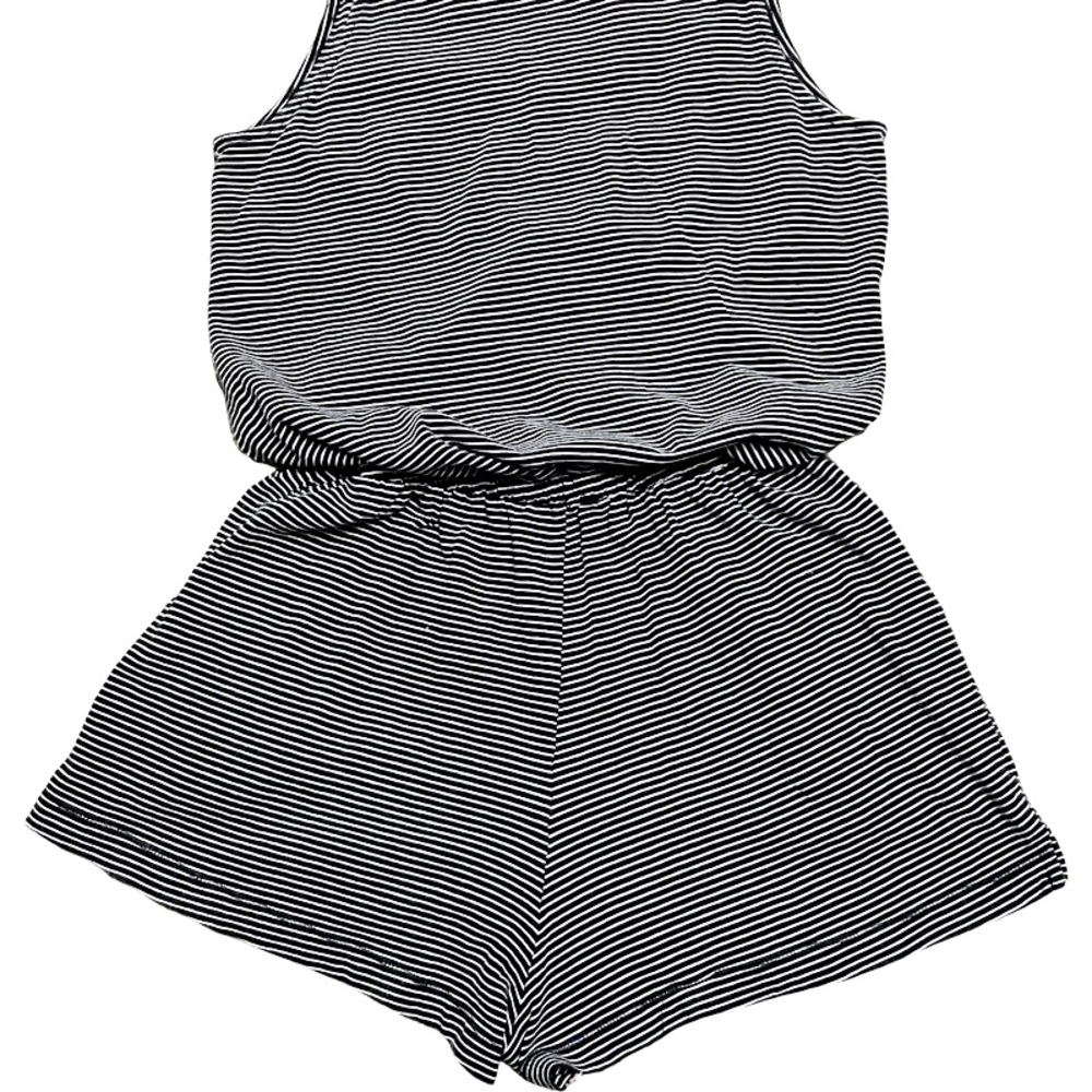Boho Beach Summer Old Navy Waist Defined Tank Striped Romper Shorts SIZE XS - Picture 4 of 10